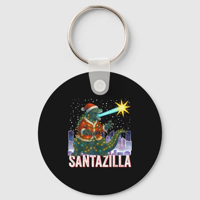 Porte-clés Kaiju Christmas Santazilla Japanese Monster Dinosa (Recto)