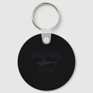 Porte-clés Kailua - kona hawaii requin vintage prune art