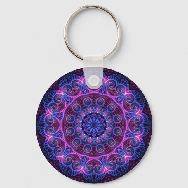 Porte-clés Kaleidoscope Apophyse Coeurs Mandala (Recto)