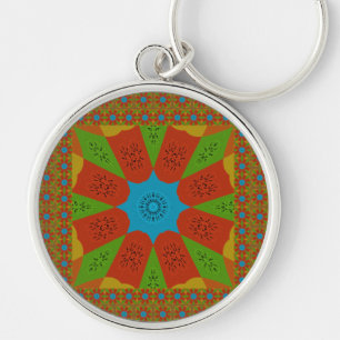 Porte-clés Kaleidoscope Bloom Une couleur d'impression africa