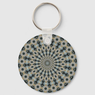 Porte-clés Kaléidoscope Camel et sarcelle