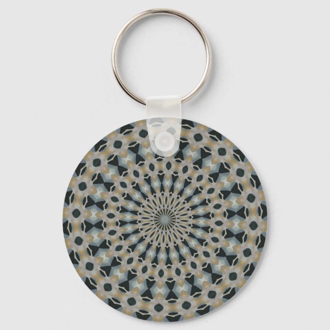 Porte-clés Kaléidoscope Camel et sarcelle (Recto)