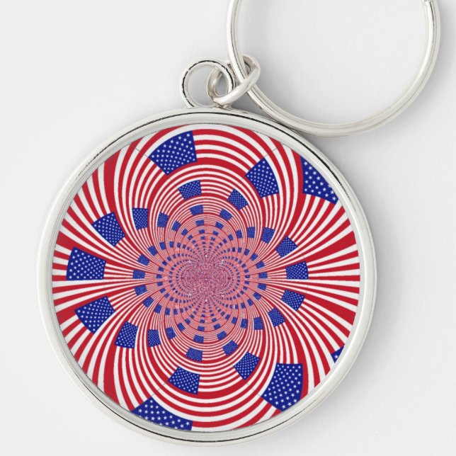 Porte-clés Kaleidoscope du drapeau magnifique et incroyable d (Devant)