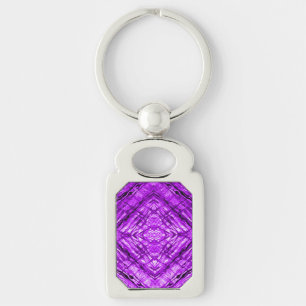 Porte-clés Kaléidoscope en verre violet Texture