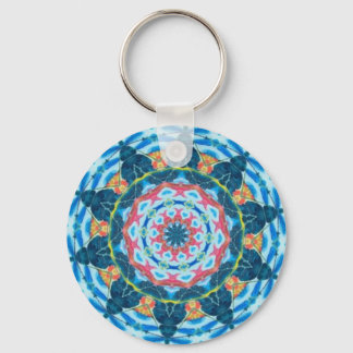 Porte-clés Kaléidoscope étoile bleue