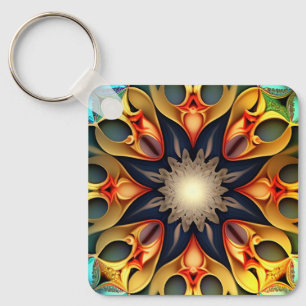 Porte-clés Kaleidoscope Mandala Flower Design-23091