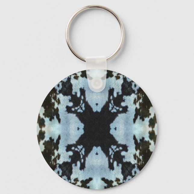 Porte-clés Kaleidoscope vache cache motif (Recto)