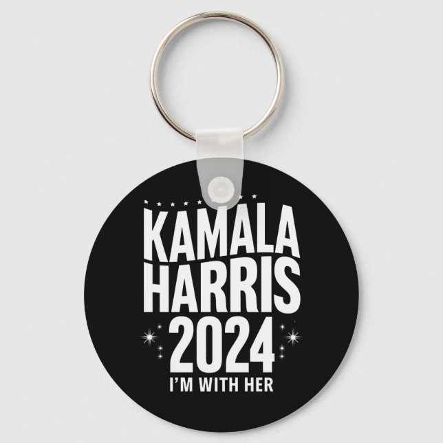 Porte-clés Kamala 2024 Soutenez I'm With Her Kamala Harris (Recto)