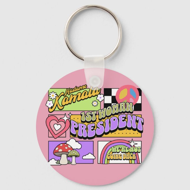 Porte-clés Kamala Harris 1ère femme Présidente Inauguration (Recto)