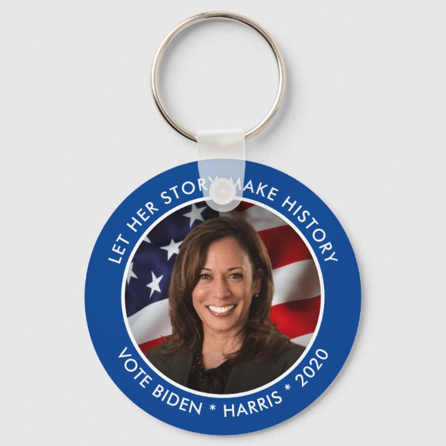 Porte-clés Kamala Harris 2020 photo de conservation collectiv (Recto)