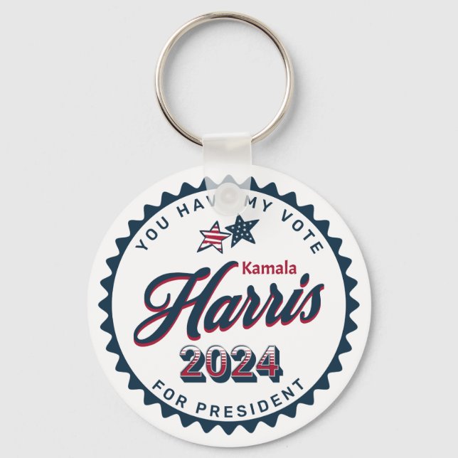 Porte-clés Kamala Harris 2024 | Vous avez mon vote (Recto)