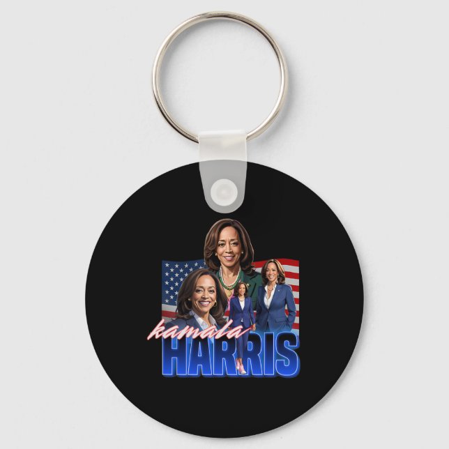 Porte-clés Kamala Harris American Flag Redémarrage (Recto)