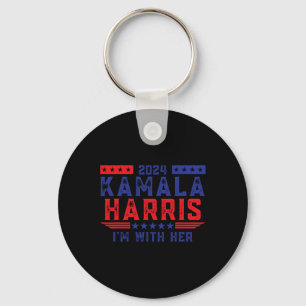 Porte-clés Kamala Harris Je suis avec son élection 2024