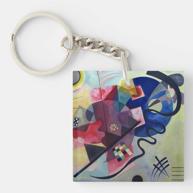 Porte-clés Kandinsky 1925/jaune/rouge/bleu/pixdezines (Devant)