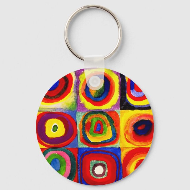 Porte-clés Kandinsky Farbstudie Quadrates Cercles Art  (Recto)