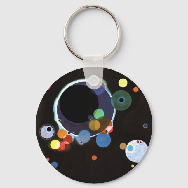 Porte-clés Kandinsky - Plusieurs cercles, célèbre peinture, (Recto)