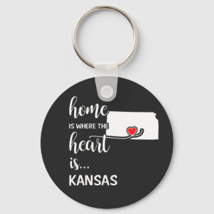 Porte-clés Kansas Home est le coeur
