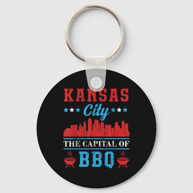 Porte-clés Kansas Ville Capitale Du Barbecue (Recto)