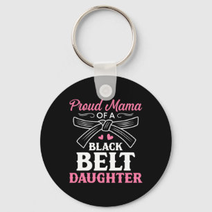 Porte-clés Karate Black Belt Fille Mama Cadeau Arts Martiaux
