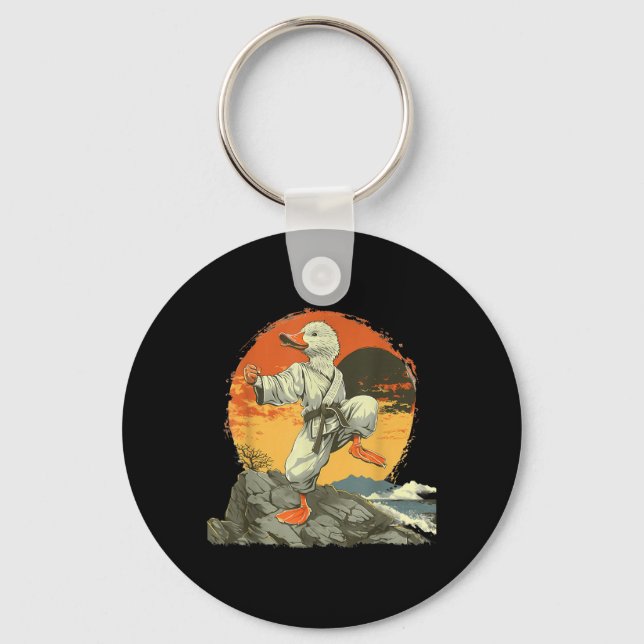 Porte-clés Karate Canard Kickboxing Jiu-Jitsu Sunset MMA (Recto)