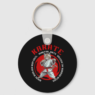 Porte-clés Karate Cat Warrior Martial Art Karate Cat Pour Enf