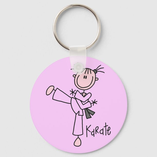 Porte-clés Karate Girl Tshirts et cadeaux (Recto)