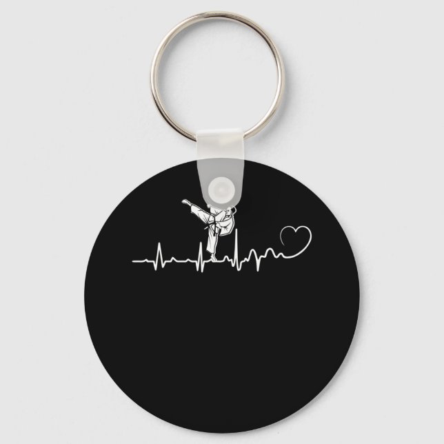 Porte-clés Karate Heartbeat Gift For Karateka (Recto)