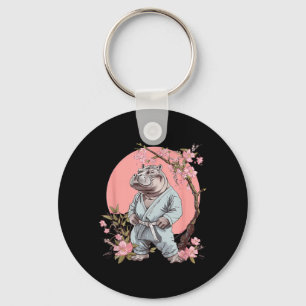 Porte-clés Karate Hippo Animal MMA Taekwondo Arts Martiaux