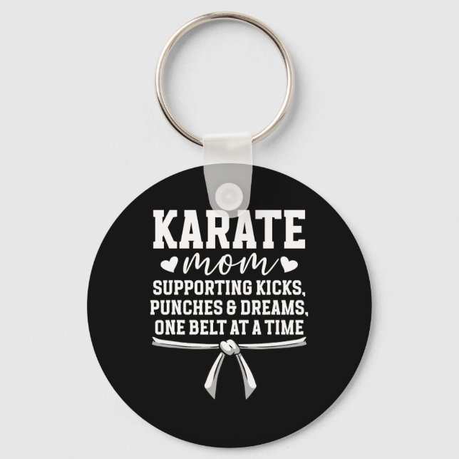 Porte-clés Karate Maman Karate Mama Meilleur Karate Mère (Recto)