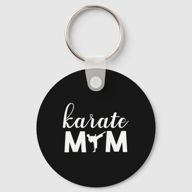 Porte-clés Karate Mom Son Graphic mignon (Recto)