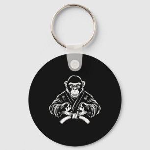 Porte-clés Karate Monkey Dessin Kickboxing Jiu-jitsu Mixed ma