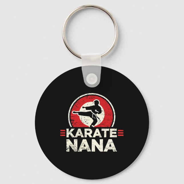Porte-clés Karate Nana Retro Kick Silhouette (Recto)