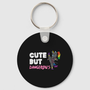 Porte-clés Karate Ninja Unicorn Cute Dangereux Arts Martiaux
