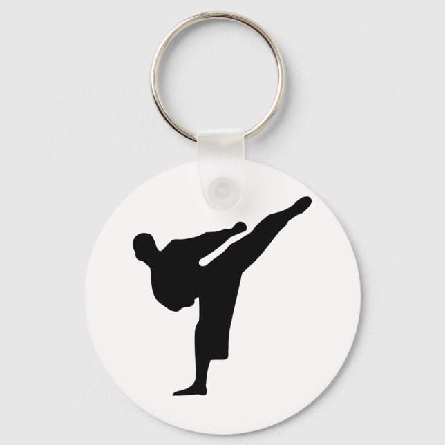 Porte-clés Karate Silhouette (Recto)