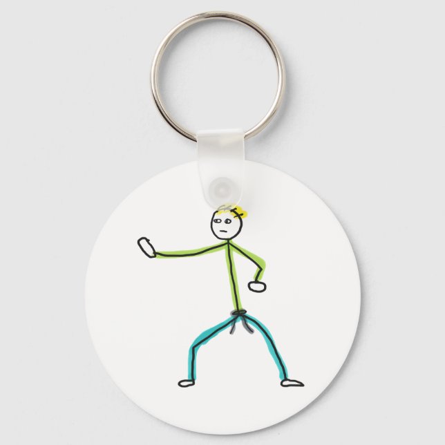 Porte-clés Karate Stickman (Recto)