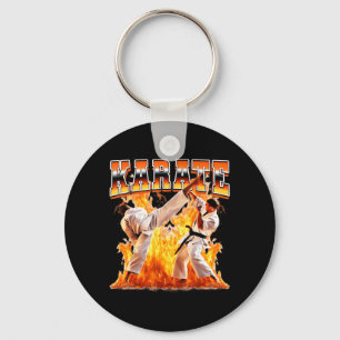 Porte-clés Karate Taekwondo Flames 90s Bootleg Style