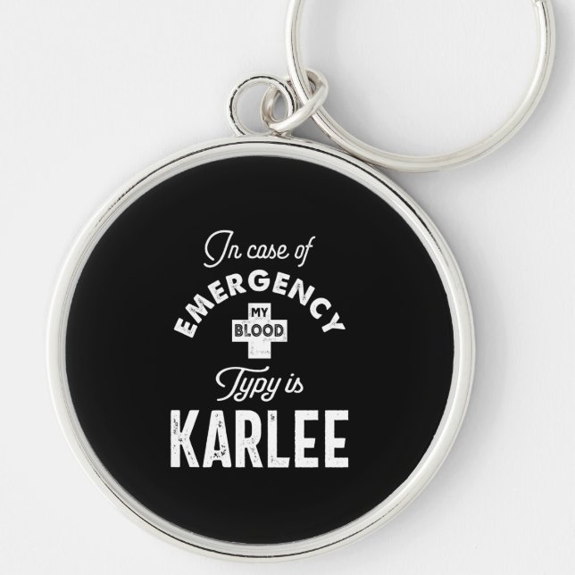 Porte-clés Karlee Personalized Name Birthday Gift (Devant)