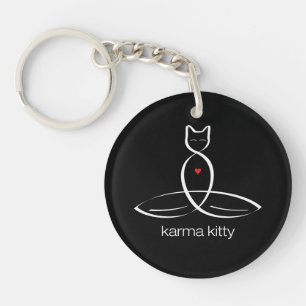 Porte-clés Karma Kitty - texte régulier de style