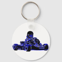 Kart Racing Blue and White