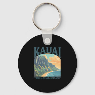Porte-clés Kauai Hawaii côte de Na Pali Vintage Plage
