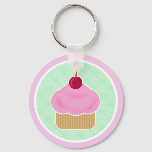 Porte-clés Kawaii Cupcake Cherry Porte - clé (Recto)