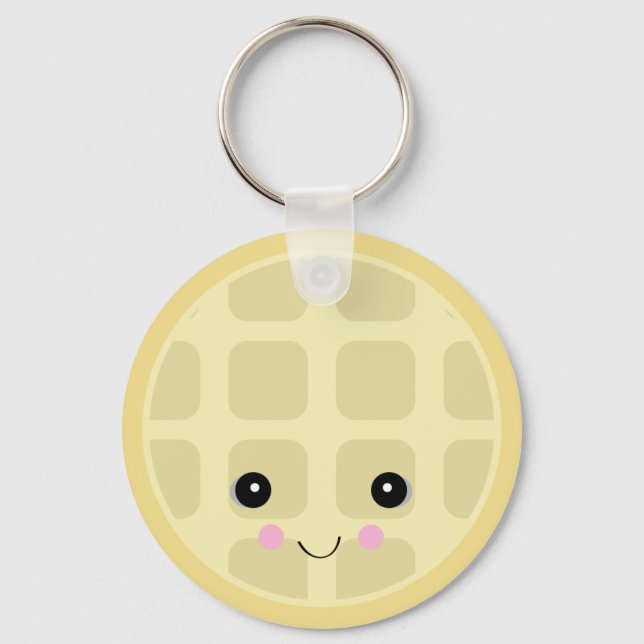 Porte-clés kawaii cute waffle (Recto)