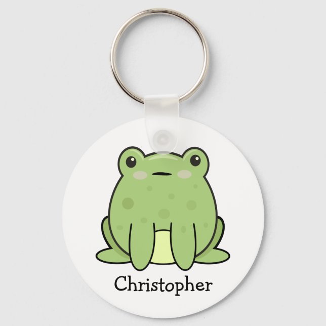 Porte-clés Kawaii Frog, Toad Personalized  (Recto)