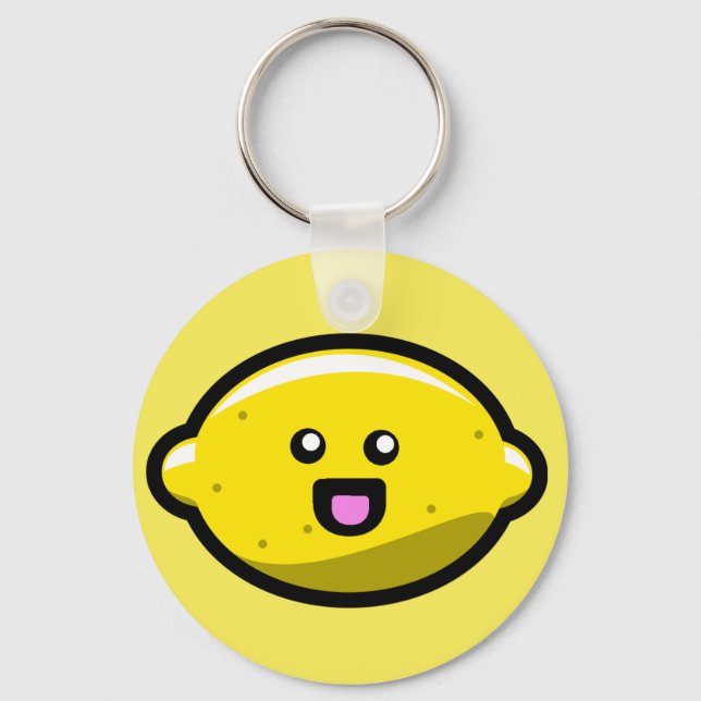 Porte-clés Kawaii Happy Lemon (Recto)
