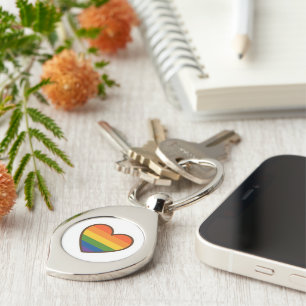 Porte-clés Kawaii LGBTQ+ Pride Coeur