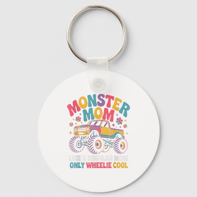 Porte-clés Kawaii Monster Mom Like Regular Mommy But Wheelie  (Recto)
