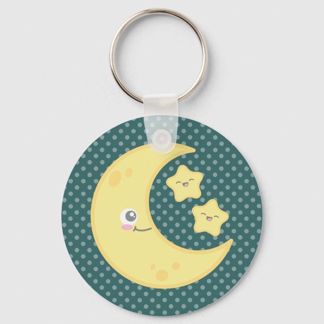 Porte-clés Kawaii Moon et Porte - clé des étoiles (Recto)