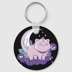Porte-clés Kawaii Pastel Couleur Gothique Cute Goth Chat Port