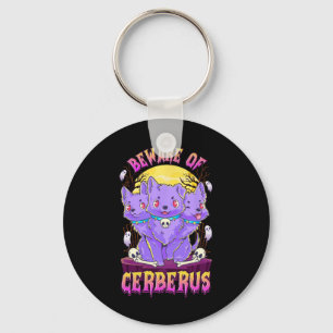 Porte-clés Kawaii Pastel Goth mignon Chien Déplaisant 3 têtes
