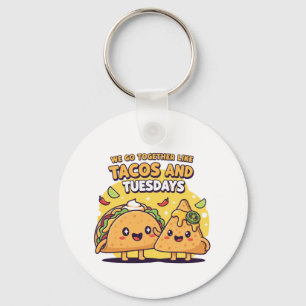 Porte-clés Kawaii Taco & Nacho Nous allons ensemble comme d